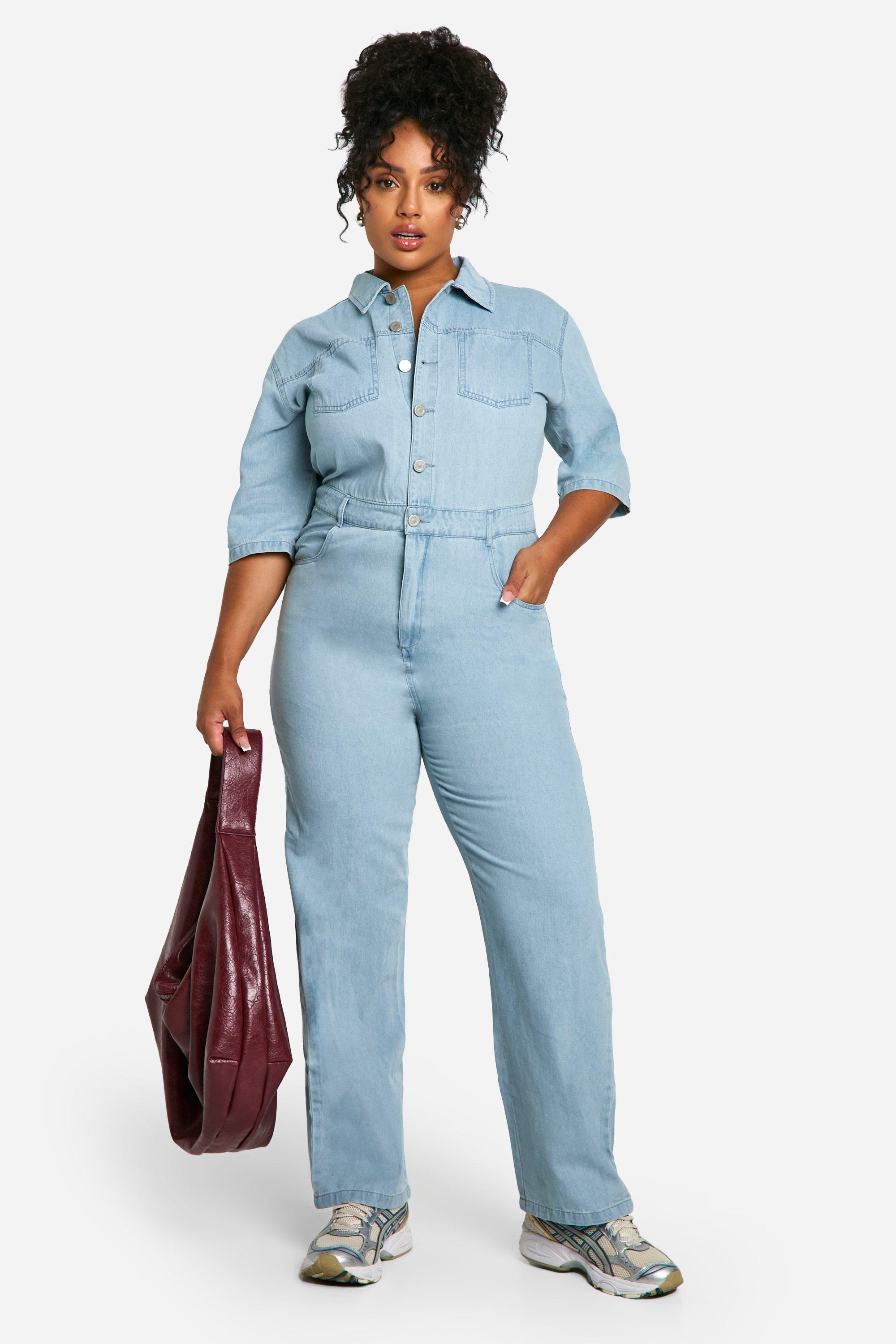 Combinaison en jean femme best sale grande taille